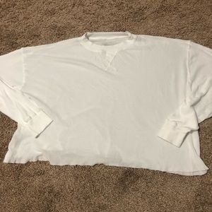 brandy melville white laila thermal top